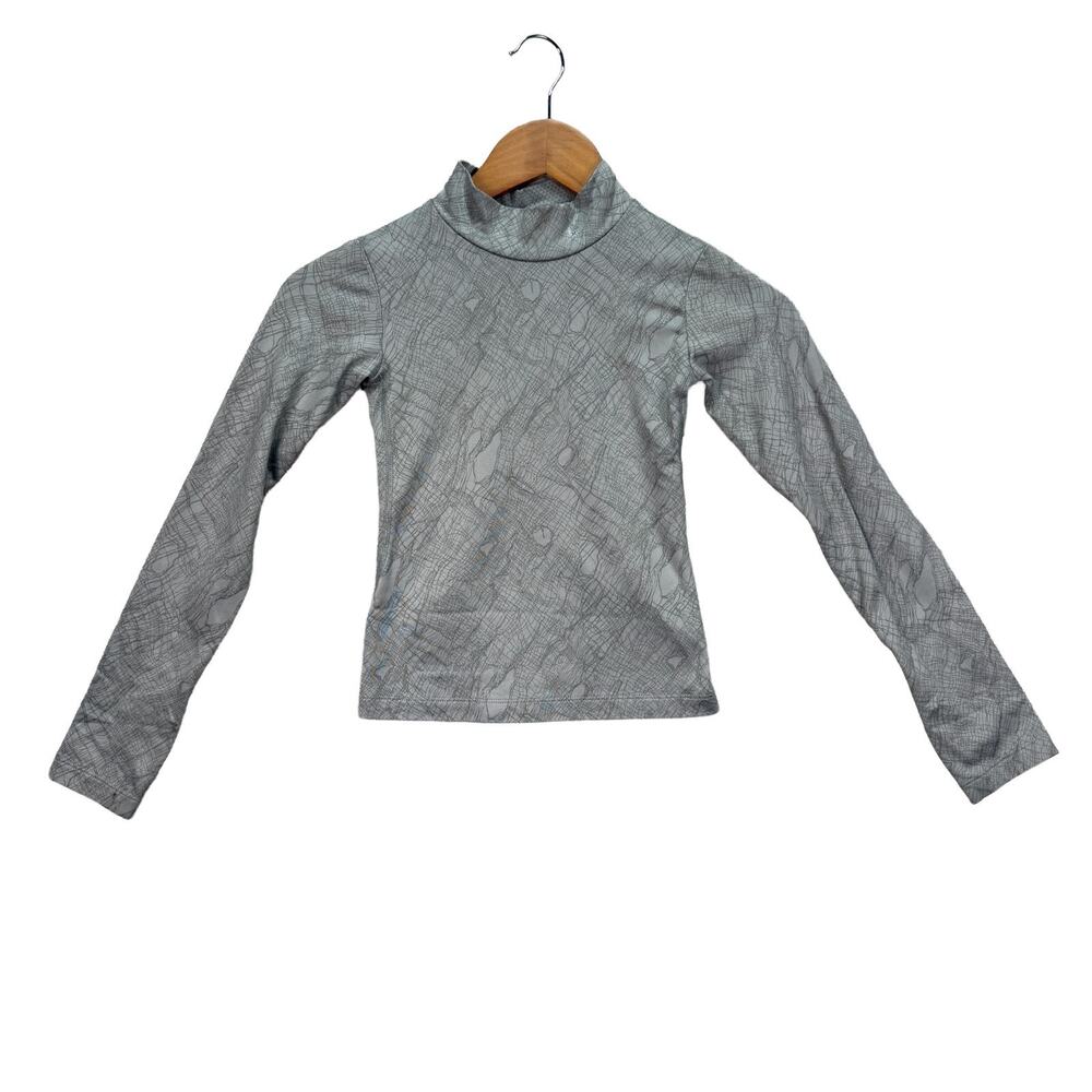 Nike Pro Combat Boys Compression Sports Soccer Football Shirt Gray Topo sz S